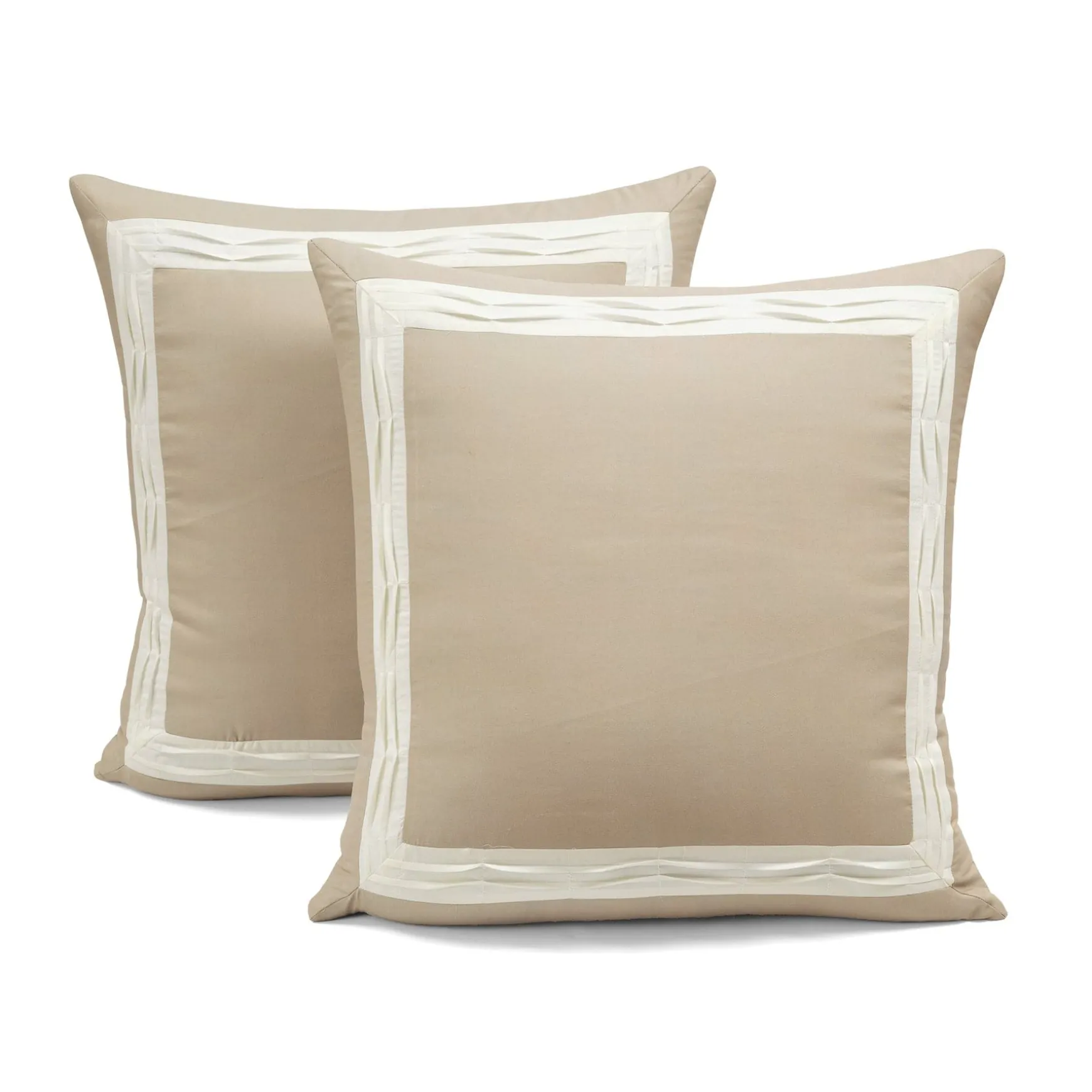 Mia Pleated Color Block Comforter 5 Piece Set