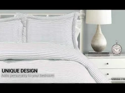 Mia Pleated Color Block Comforter 5 Piece Set