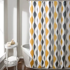 Mid Century Geo Shower Curtain