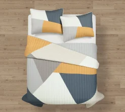 Modern Color Block Quilt 3 Piece Set