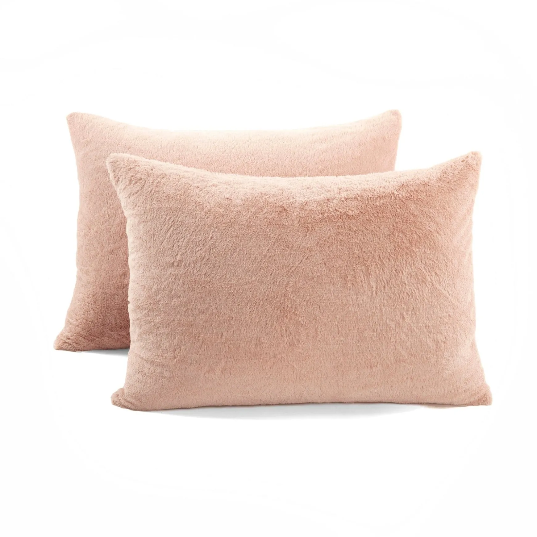 Modern Solid Ultra Soft Faux Fur Comforter Bed In A Bag