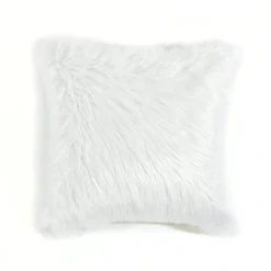 Mongolian Luca Soft Faux Fur Decorative Pillow Cover