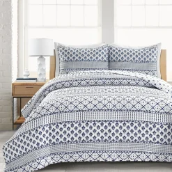 Monique Stripe 3 Piece Quilt Set