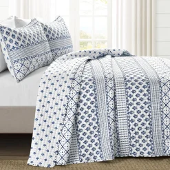 Monique Stripe 3 Piece Quilt Set