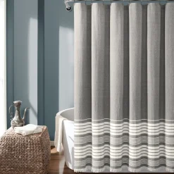 Nantucket Yarn Dyed Tassel Fringe Shower Curtain
