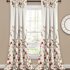 Neela Birds Light Filtering Window Curtain Panel Set