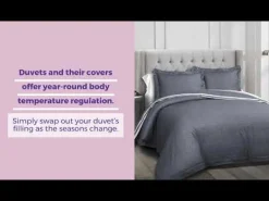 Nesco Stripe Cotton Duvet Cover 3 Piece Set