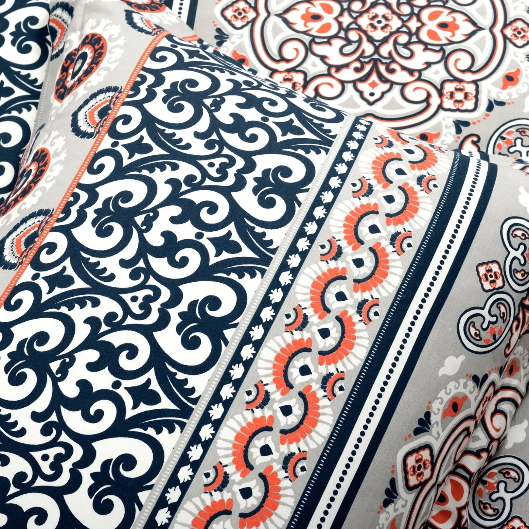 Nesco Stripe Cotton Duvet Cover 3 Piece Set