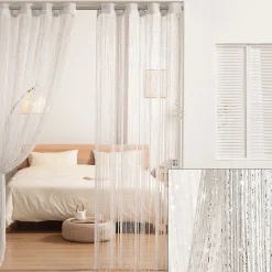 Night Sky String Thread Window Curtain Panel
