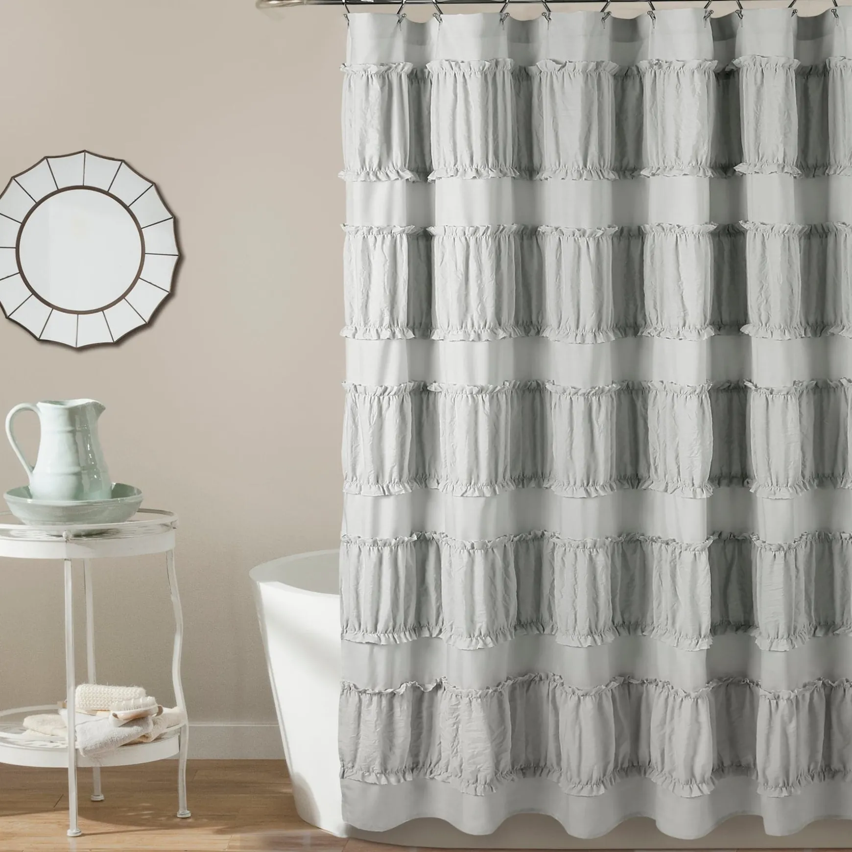 Nova Ruffle Shower Curtain