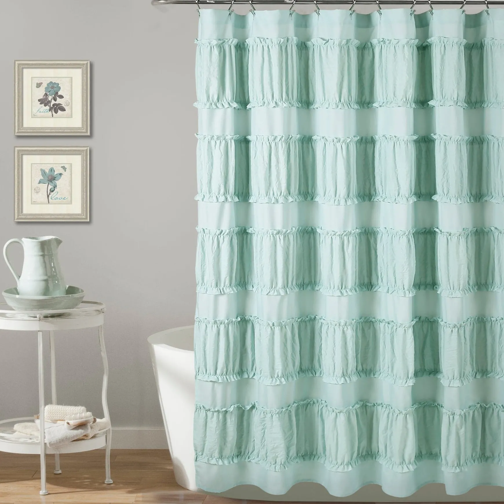 Nova Ruffle Shower Curtain