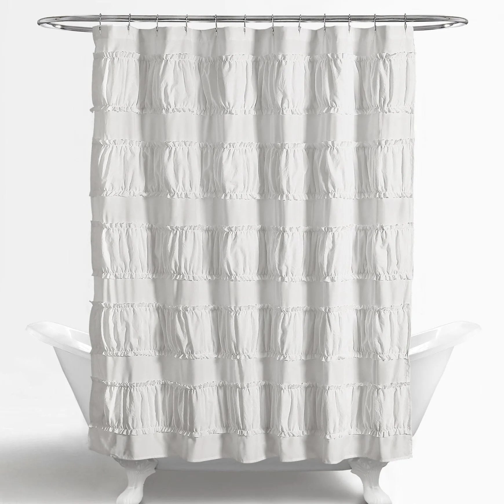 Nova Ruffle Shower Curtain