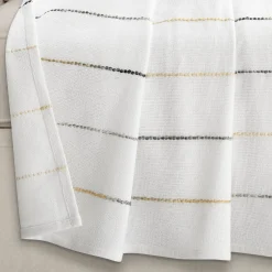 Ombre Stripe Yarn Dyed Recycled Cotton Blend Throw