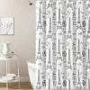 Paris Bonjour Cotton Shower Curtain