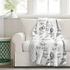 Paris Bonjour Reversible Cotton Throw