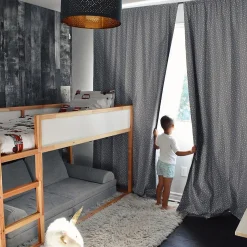 Pixie Fox Geo Blackout Window Curtain Panel