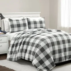 Plaid Ultra Soft Faux Fur All Season Comforter Set