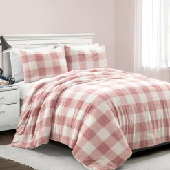 Plaid Ultra Soft Faux Fur All Season Comforter Set
