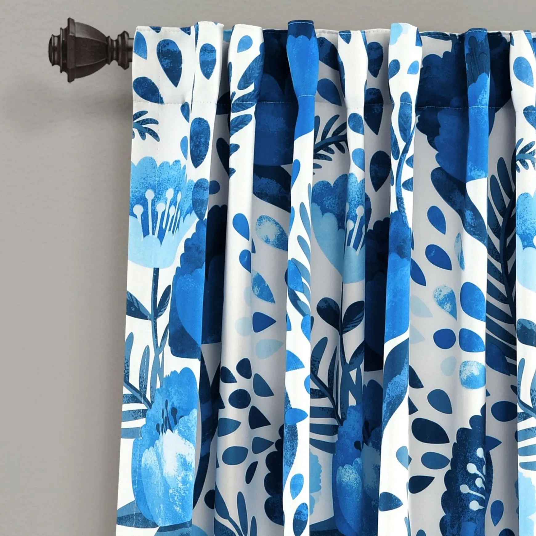 Poppy Garden Light Filtering Window Curtain Panel Set