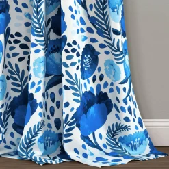 Poppy Garden Light Filtering Window Curtain Panel Set