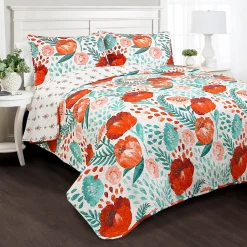 Poppy Garden Quilt 3 Piece Set