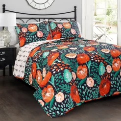 Poppy Garden Quilt 3 Piece Set