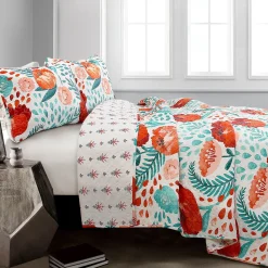 Poppy Garden Quilt 3 Piece Set