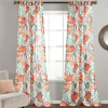 Poppy Garden Sheer Window Curtain Panel Set