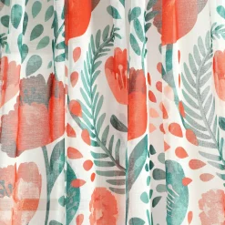 Poppy Garden Sheer Window Curtain Panel Set