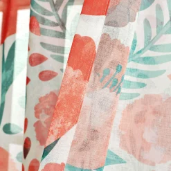 Poppy Garden Sheer Window Curtain Panel Set