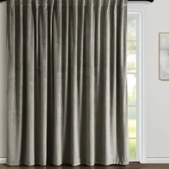 Prima Velvet Solid Ultra Wide Light Filtering Window Curtain Panel