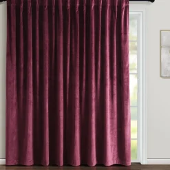 Prima Velvet Solid Ultra Wide Light Filtering Window Curtain Panel