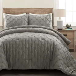 Ravello Pintuck Cotton Comforter 3 Piece Set