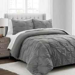 Ravello Pintuck Reversible Comforter Bed In A Bag