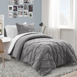 Ravello Pintuck Reversible Comforter Bed In A Bag