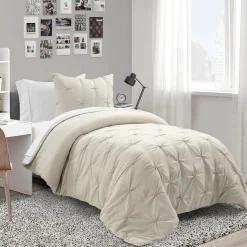 Ravello Pintuck Reversible Comforter Bed In A Bag