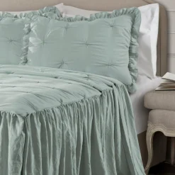 Ravello Pintuck Ruffle Skirt Bedspread Set