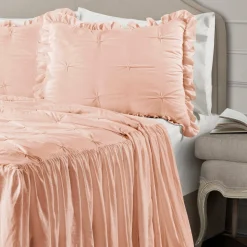 Ravello Pintuck Ruffle Skirt Bedspread Set