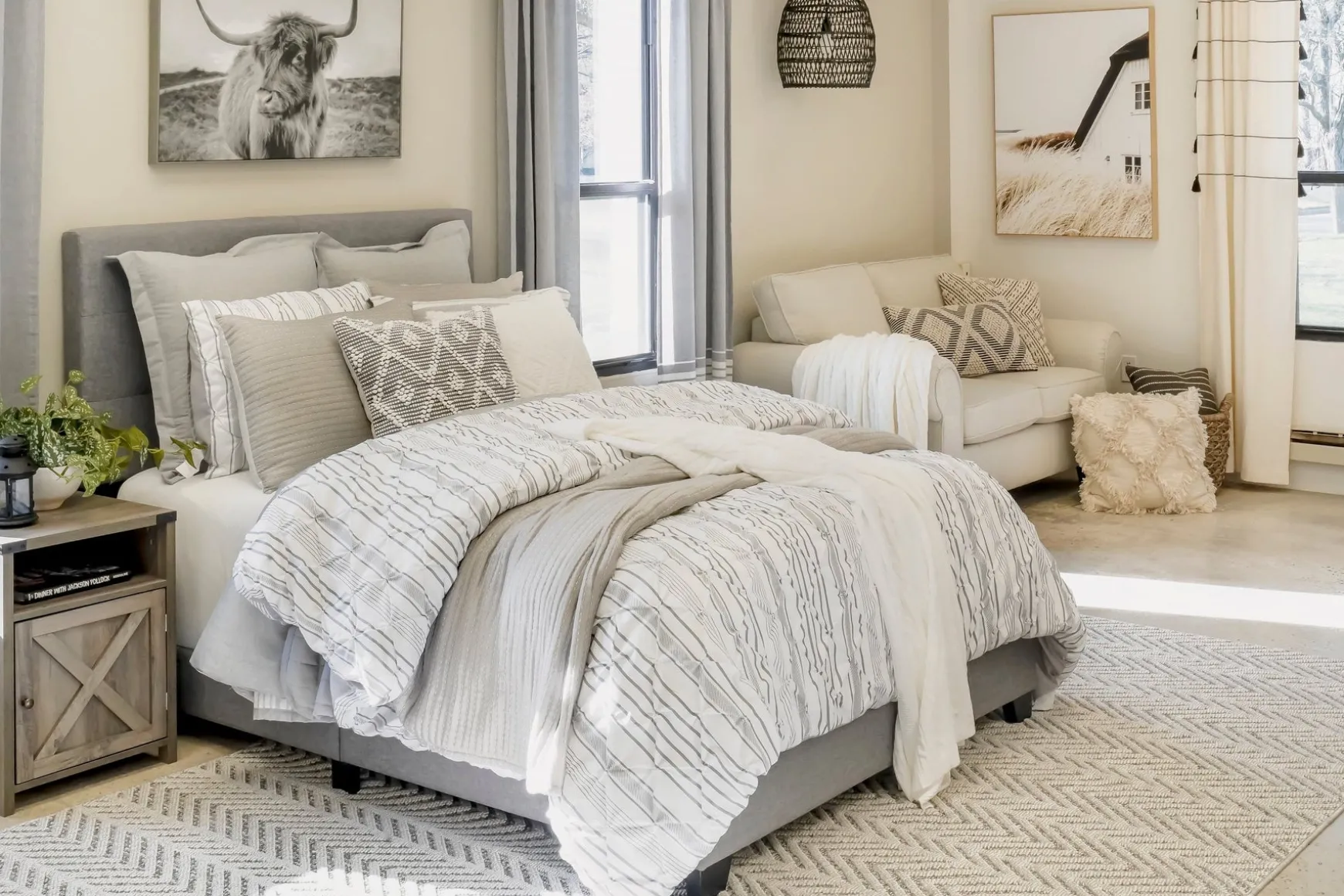 Ravello Pintuck Stripe 5 Piece Comforter Set