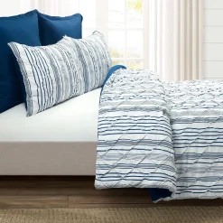 Ravello Pintuck Stripe 5 Piece Comforter Set