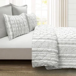 Ravello Pintuck Stripe 5 Piece Comforter Set