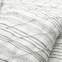 Ravello Pintuck Stripe 5 Piece Comforter Set