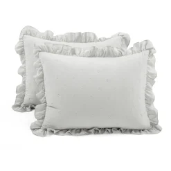 Reyna Ruffle Reversible Oversized 3 Piece Quilt Set