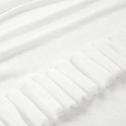 Reyna Soft Knitted Ruffle Blanket/Coverlet