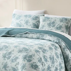 Rose Garden Pick Stitch Jacquard Matelasse Coverlet Set