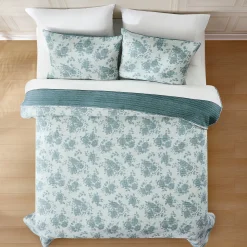 Rose Garden Pick Stitch Jacquard Matelasse Coverlet Set
