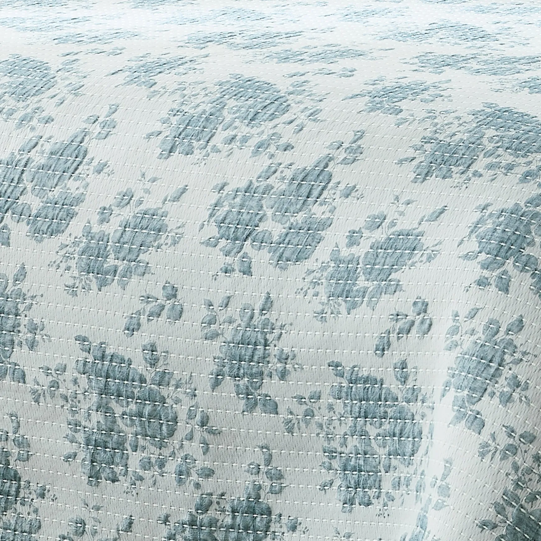 Rose Garden Pick Stitch Jacquard Matelasse Coverlet Set