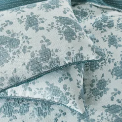 Rose Garden Pick Stitch Jacquard Matelasse Coverlet Set