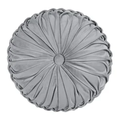 Round Pleated Soft Velvet Throw Pillow
