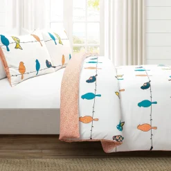 Rowley Birds Cotton Duvet Cover 3 Piece Set